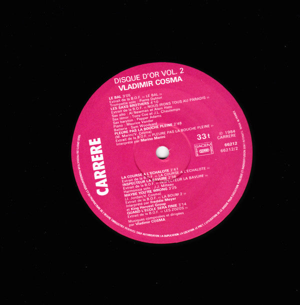 Vladimir Cosma : Disque D'Or (Vol. 2) (LP, Comp)