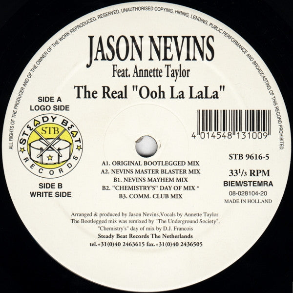 Jason Nevins Feat. Annette Taylor : The Real "Ooh La La La" (12")