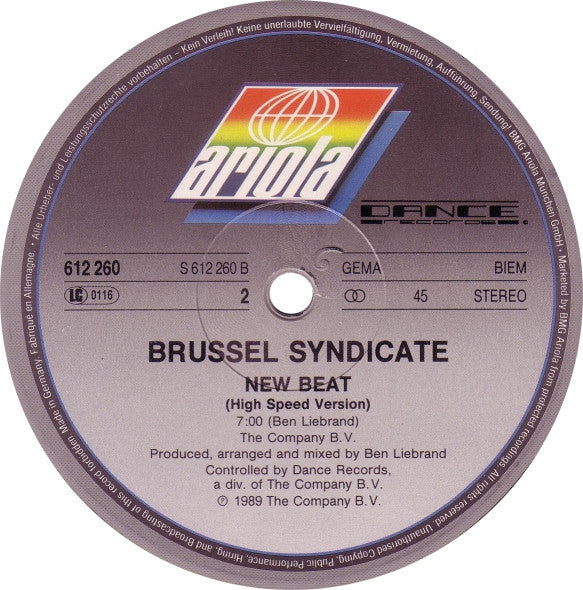 Brussel Syndicate : New Beat (12")