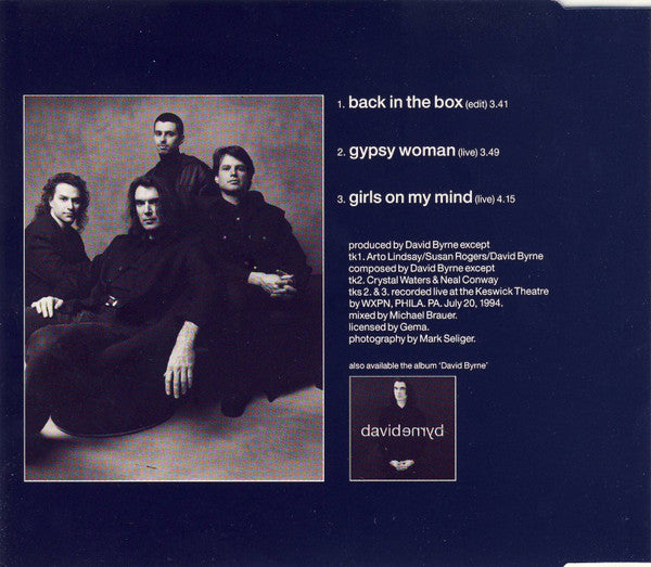 David Byrne : Back In The Box (CD, Single)