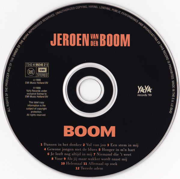 Jeroen van der Boom : Boom (CD, Album)