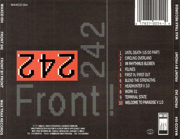 Front 242 : Front By Front (CD, Album)