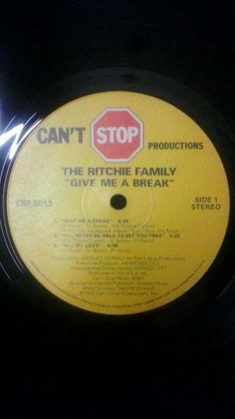The Ritchie Family : Give Me A Break (LP, Album)