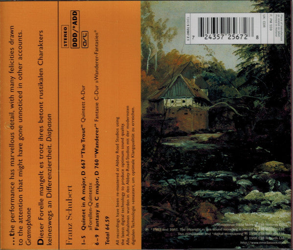 Franz Schubert, Borodin String Quartet, Sviatoslav Richter : "Trout" Quintet / "Wanderer" Fantasy (CD, Comp, RE, RM)