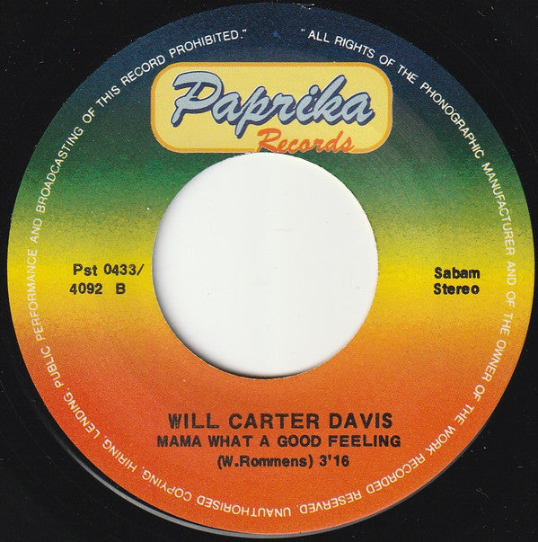 Will Carter Davis : Lonely And Blue (7", Single)
