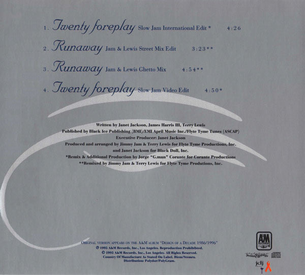 Janet Jackson : Twenty Foreplay (CD, Single)