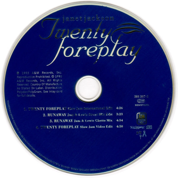 Janet Jackson : Twenty Foreplay (CD, Single)