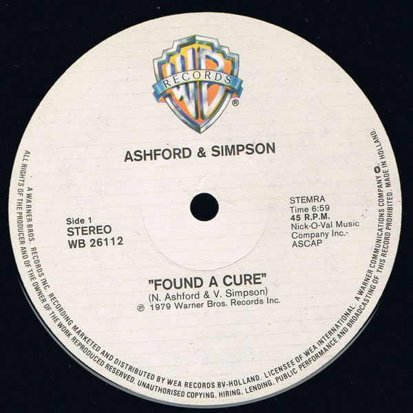 Ashford & Simpson : Found A Cure / You Always Could (12", Maxi)