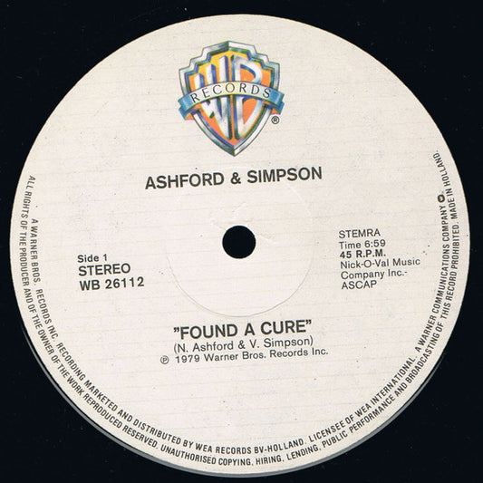 Ashford & Simpson : Found A Cure / You Always Could (12", Maxi)