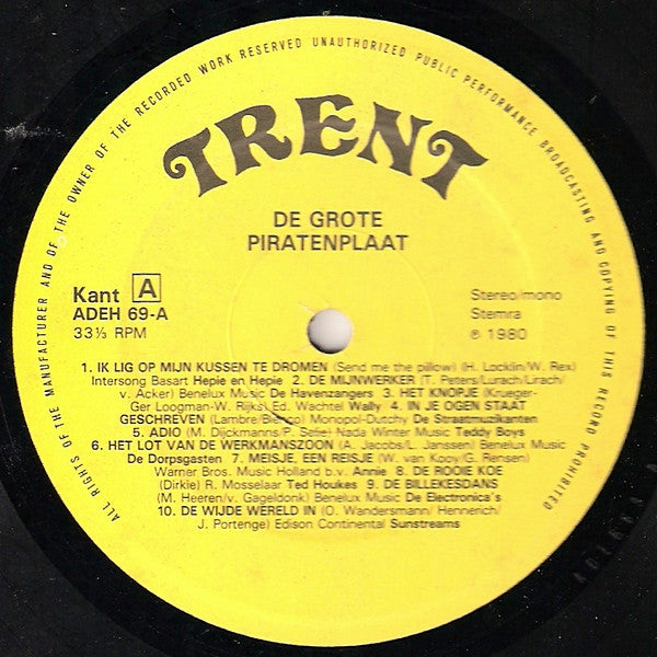 Various : De Grote Piratenplaat (LP, Comp)