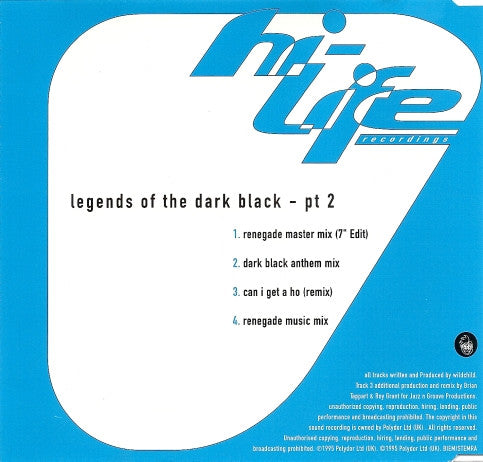 Wildchild : Legends Of The Dark Black - Pt2 (CD, Maxi)