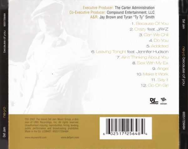 Ne-Yo : Because Of You (CD, Album, Jew)