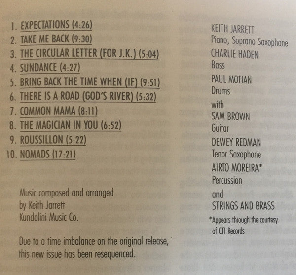 Keith Jarrett : Expectations (CD, Album, RE, RM)