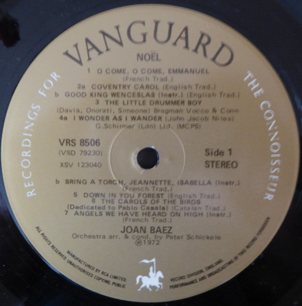 Joan Baez : Noël (LP, Album, RE)
