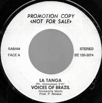 Voices Of Brazil : La Tanga (7", Promo)