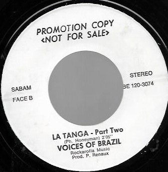 Voices Of Brazil : La Tanga (7", Promo)