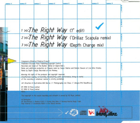 Headrillaz : The Right Way (CD, Single)