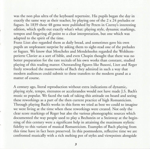 Johann Sebastian Bach / Max Reger - Wyneke Jordans, Leo van Doeselaar : Bach After Bach (Famous Works Of J.S. Bach Transcribed By May Reger) (CD, Album)