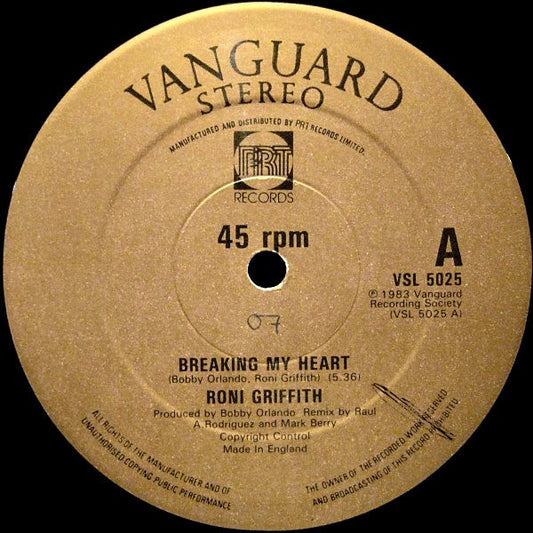 Roni Griffith : Breaking My Heart (12")