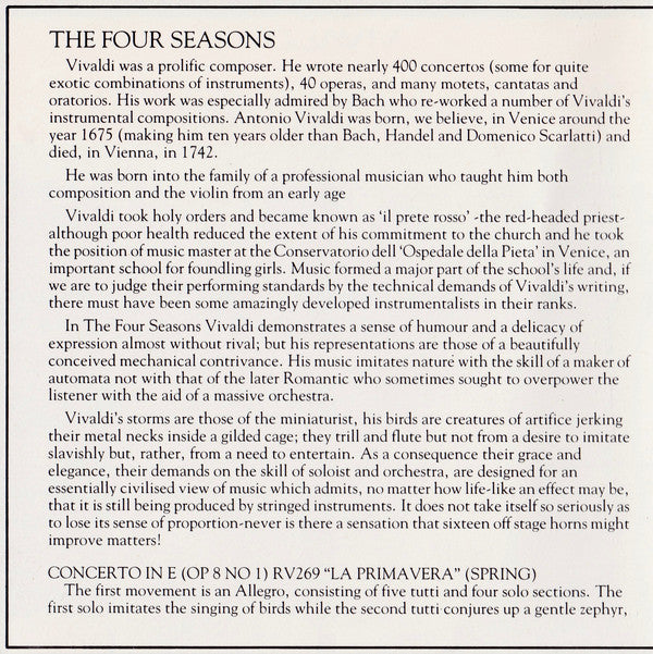 Antonio Vivaldi, Scottish Chamber Orchestra : The Four Seasons (CD)