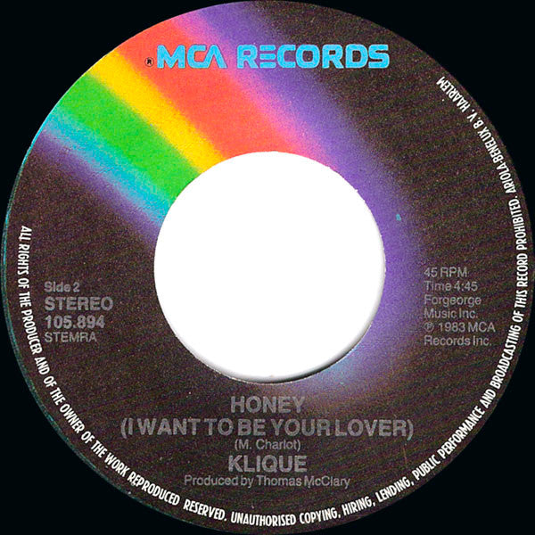 Klique : Stop Doggin' Me Around / Honey (I Want To Be Your Lover) (7", Single)
