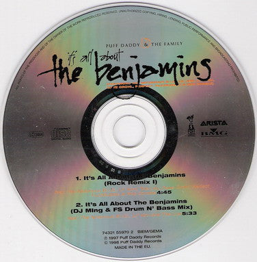 Puff Daddy & The Family : It's All About The Benjamins (CD, Single)