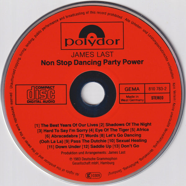 James Last : Non Stop Dancing '83 Party Power (CD, Album, Red)