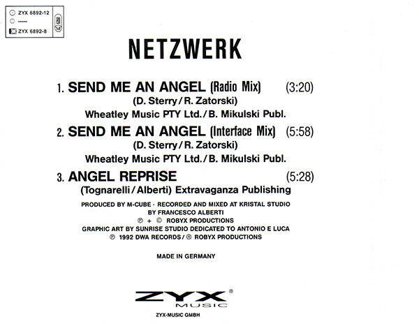Netzwerk : Send Me An Angel (CD, Maxi)