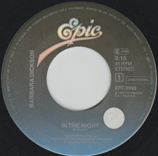 Barbara Dickson : In The Night (7", Single)