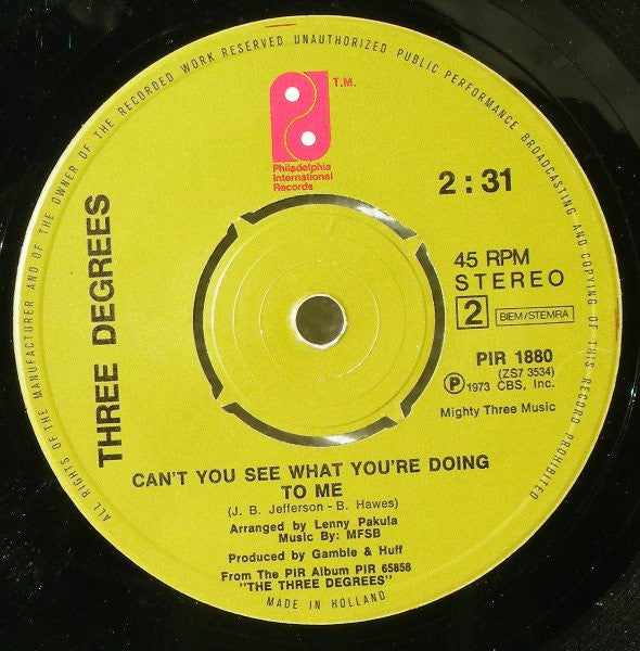 The Three Degrees : Dirty Ol' Man (7", Single)