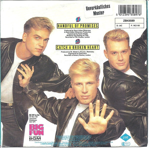 Big Fun : Handful Of Promises (7", Single)