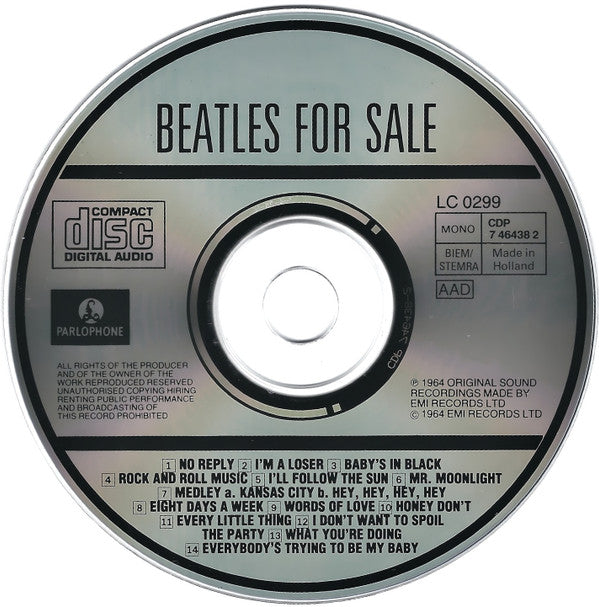 The Beatles : Beatles For Sale (CD, Album, Mono, RE)