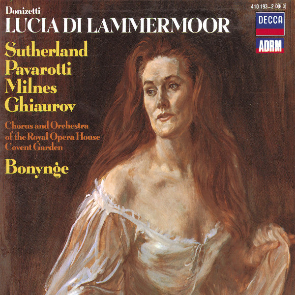 Gaetano Donizetti - Joan Sutherland, Luciano Pavarotti, Sherrill Milnes, Nicolai Ghiaurov, Chorus Of The Royal Opera House, Covent Garden And Orchestra Of The Royal Opera House, Covent Garden, Richard Bonynge : Lucia Di Lammermoor (3xCD, Album, RE, RM + Box, Sli)