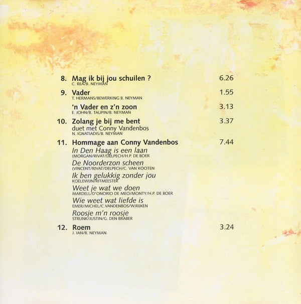 Benny Neyman : Bitter & Zoet (CD, Album)