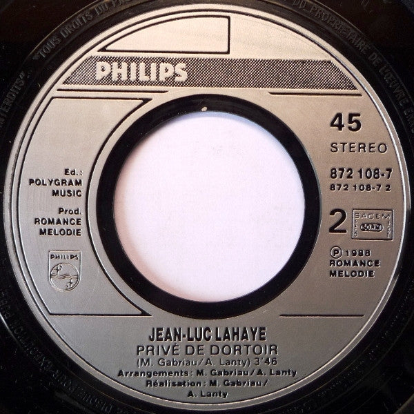 Aurélie Lahaye Et Jean-Luc Lahaye : L'Amour Pour Qui (7", Single)