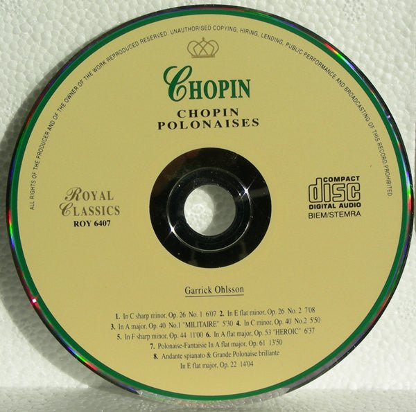 Frédéric Chopin - Garrick Ohlsson : Chopin Polonaises (CD, Album)