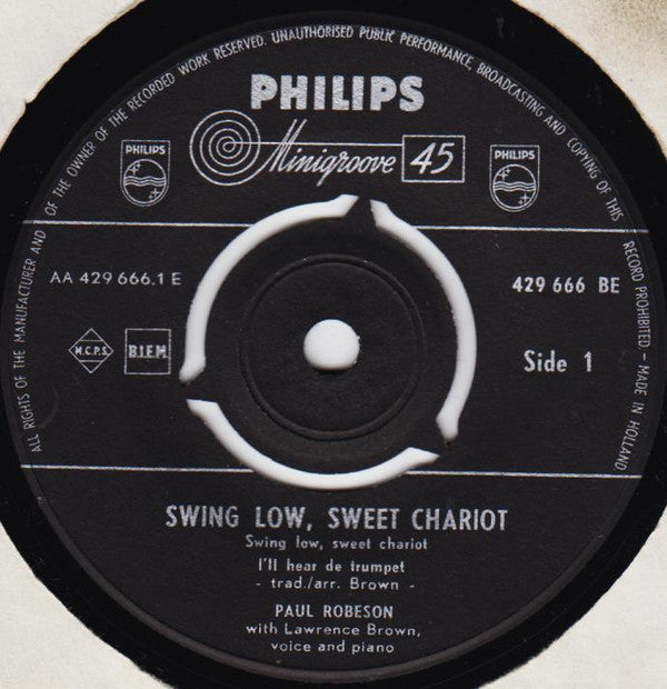 Paul Robeson : Swing Low, Sweet Chariot (7")