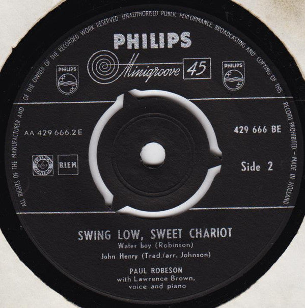 Paul Robeson : Swing Low, Sweet Chariot (7")