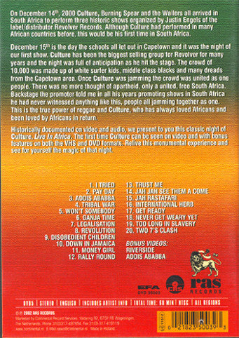 Culture : Live In Africa (DVD-V, NTSC)