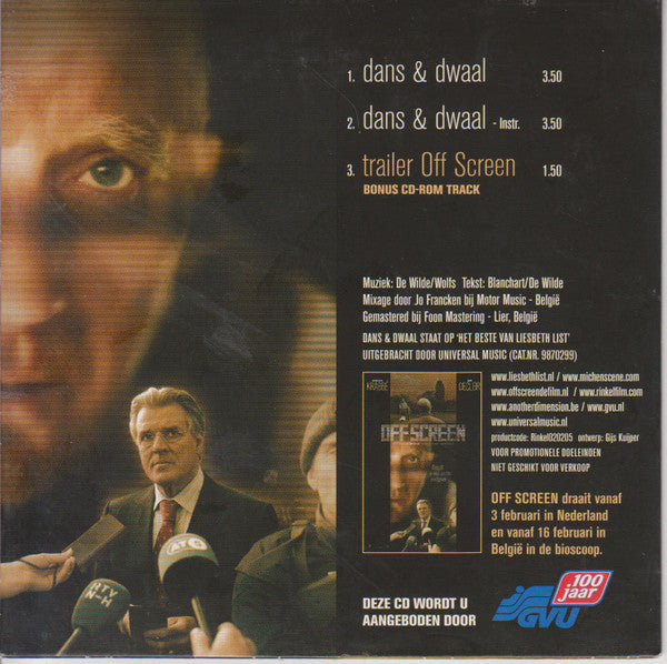 Liesbeth List & Mich Van Hautem : Dans En Dwaal (CD, Single, Promo, car)