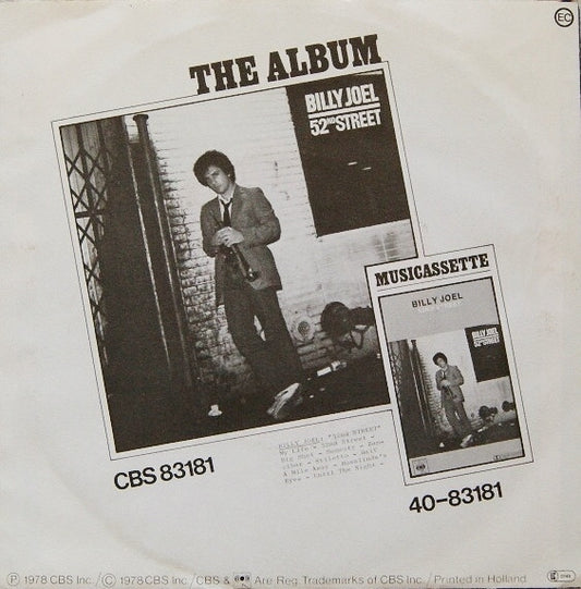 Billy Joel : My Life / 52nd Street (7", Single)