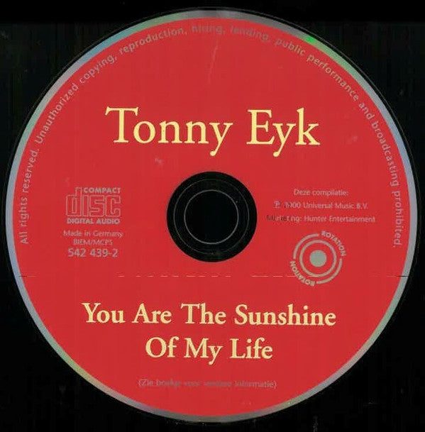 Tonny Eyk : You Are The Sunshine Of My Life (CD, Album)
