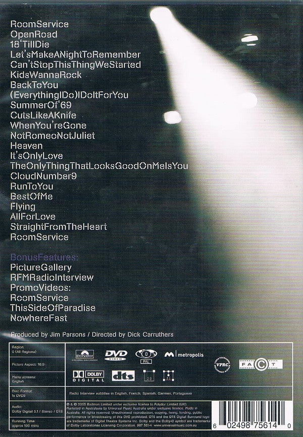 Bryan Adams : Live In Lisbon (DVD-V, Multichannel, PAL)