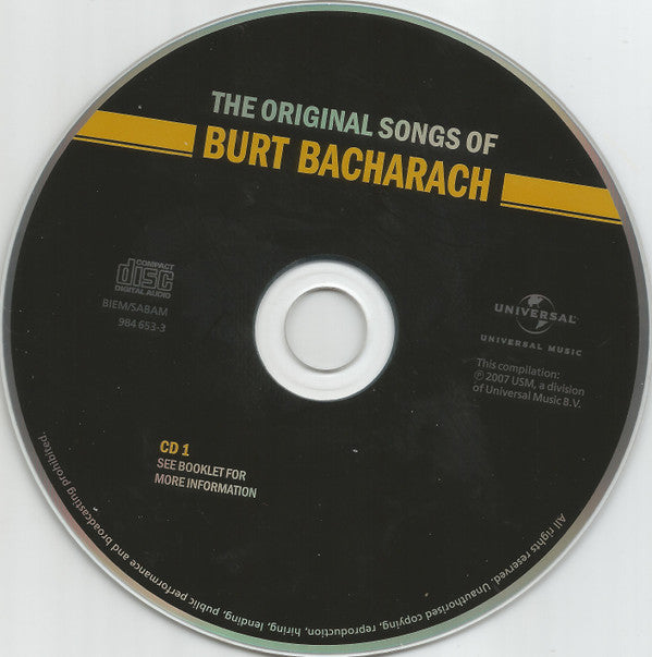 Various : The Original Songs Of Burt Bacharach (2xCD, Comp)