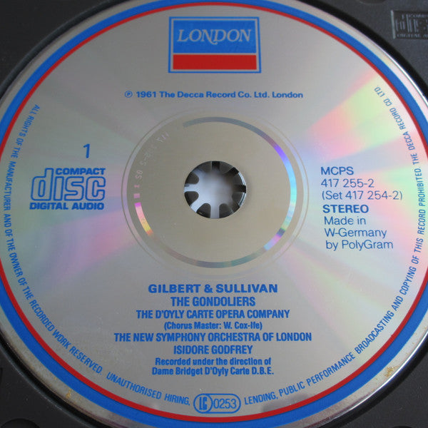 D'Oyly Carte Opera Company, Gilbert & Sullivan : The Gondoliers (2xCD)