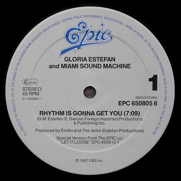 Miami Sound Machine : Rhythm Is Gonna Get You (12", Maxi)