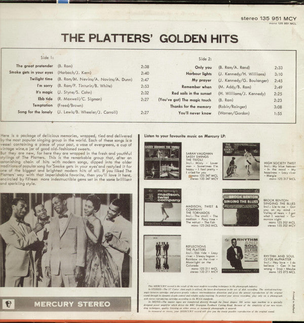 The Platters : Golden Hits (LP, Comp)
