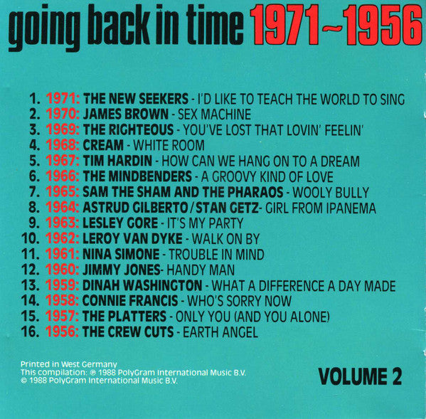 Various : Going Back In Time - Volume 2 1971-1956 (CD, Comp)