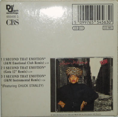 Alyson Williams Feat. Chuck Stanley : I Second That Emotion (CD, Mini, Maxi)