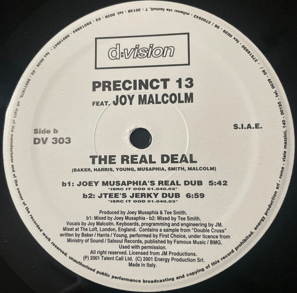 Precinct 13 Feat. Joy Malcolm : The Real Deal (12")